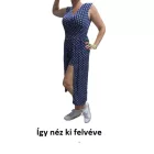 Női M-L-es bordó mintás különleges szabású playsuit - ÚJ