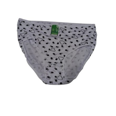 Női 4-5XL-es fehér szivecskés nagyméretű maxi bugyi - ÚJ