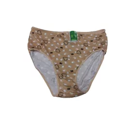   Női 4-5XL-es drapp szivecskés nagyméretű maxi bugyi - ÚJ