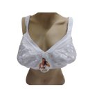 46/105DD fehér vírágos hímzett nagyméretű melltartó - Cration Susa - ÚJ