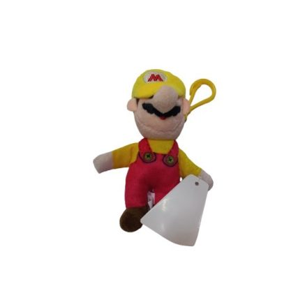 Sárga sapkás Super Mario plüss baba, figura, 13 cm - Mario - ÚJ