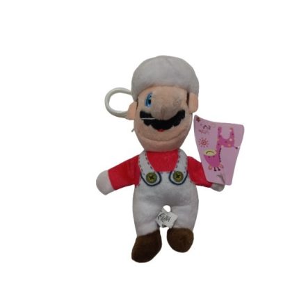 Fehér ruhás Super Mario plüss baba, figura, 13 cm - Mario - ÚJ