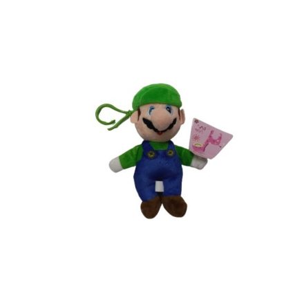 Super Mario plüss baba, figura, 13 cm - Luigi - ÚJ