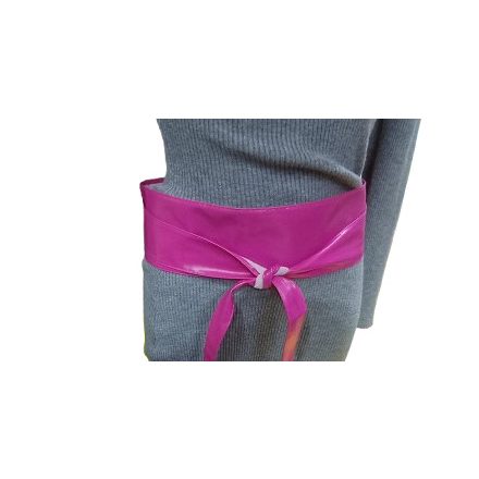 Pink puha műbőr, lakkbőr öv, 9 cm széles - ÚJ