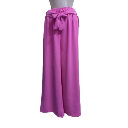 Női M-XXL-es rózsaszín laza elegáns egyenesszárú vékony nadrág - ÚJ