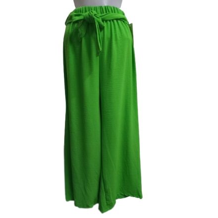 Női M-XXL-es zöld laza elegáns egyenesszárú vékony nadrág - ÚJ