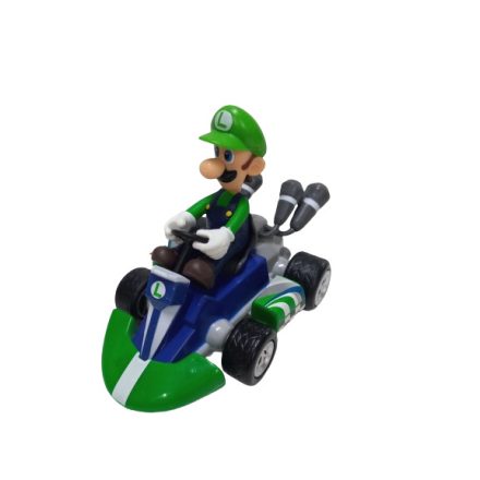 Hátrahúzós kisautó - Luigi - Super Mario - Nintendo - ÚJ
