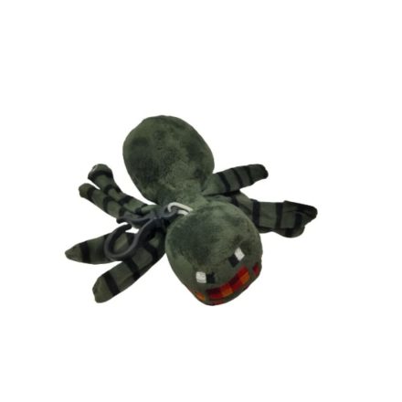 13 cm-es szürke pók plüss figura, kulcstartó - Minecraft - ÚJ