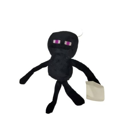 18 cm-es fekete plüss figura, kulcstartó - Enderman - Minecraft - ÚJ