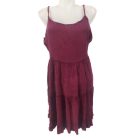 Női egyméretes bordó pántos pántos ruha - WOW - ÚJ