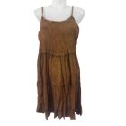 Női egyméretes barna pántos pántos ruha - WOW - ÚJ