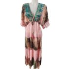 Női L-XL-es rózsaszín flitteres nepáli ruha, maxiruha - Boho Fashion - ÚJ