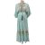 Női L-XL-es mentazöld mandalás flitteres nepáli ruha, maxiruha - Boho Fashion - ÚJ