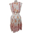 Női egyméretes fehér-narancssárga arany flitteres nepáli, indiai ruha - Boho Alta Moda - ÚJ