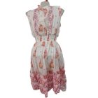 Női egyméretes fehér-pink arany flitteres nepáli, indiai ruha - Boho Alta Moda - ÚJ