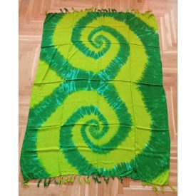 Zöld spirálmintás szarong vagy strandlepedő - ÚJ
