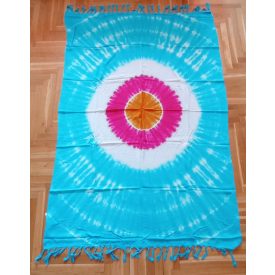 Kék-pink körmintás szarong vagy strandlepedő - ÚJ