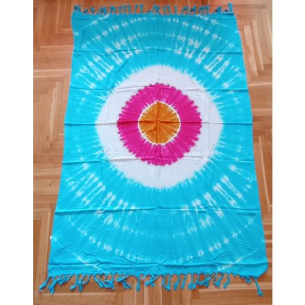 Kék-pink körmintás szarong vagy strandlepedő - ÚJ