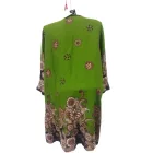 Női zöld mintás, indiai mintás szári, tunika, one size - Nini - ÚJ