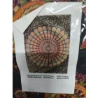 210*235 cm-es zöld-narancssárga mandalás franciaágyra való ágytakaró - ÚJ