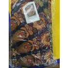 210*235 cm-es zöld-narancssárga mandalás franciaágyra való ágytakaró - ÚJ