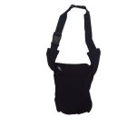 Fekete-kék mandalás textil övtáska, nepáli vászon oldaltáska, vagy övtáska - Nini - ÚJ 