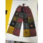 Női L-XL-es bordó bőszárú bohém nadrág, hippi nadrág - Nini - ÚJ