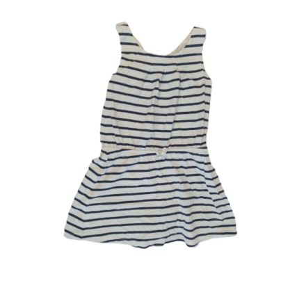 110-116-os fehér-kék tengerészcsíkos pamut ruha - H&M