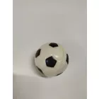 8 cm átmérőjű, kisméretű focilabda mintázatú szivacslabda, fehér, 1 db - ÚJ