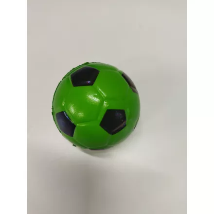 8 cm átmérőjű, kisméretű focilabda mintázatú szivacslabda, zöld, 1 db - ÚJ