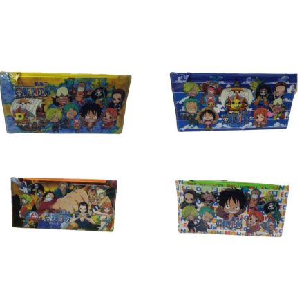 Anime figurás kis szütyő, nylon cipzáros tasak, tolltartó - One Piece - ÚJ