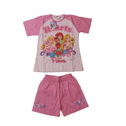 92-98-as rózsaszín pizsama - Hercegnők - ÚJ