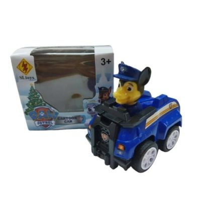 Chase kutya rendőrautóval, dobozban - Cartoon Car - Paw Patrol - Mancs Őrjárat - ÚJ