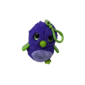 Lila plüss kulcstartó kismadár - Hatchimals