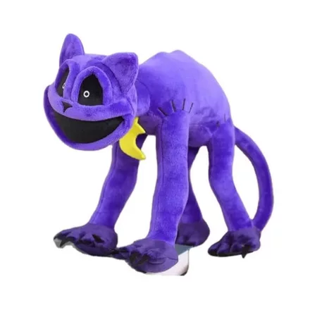 Nagyszájú lila plüss macska, cica figura, nagy méretű - Nightmare Cat - CatNap - Poppy Playtime - ÚJ
