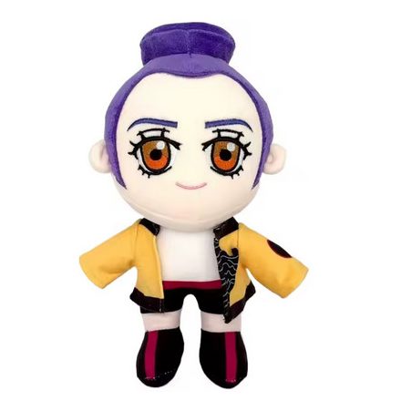 KPop Demon Hunters lila hajú plüss figura - K-POP - ÚJ