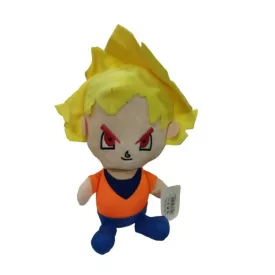   Narancssárga ruhás, szőke plüss figura, 27 cm-es - Son Goku - Dragon Balls - ÚJ