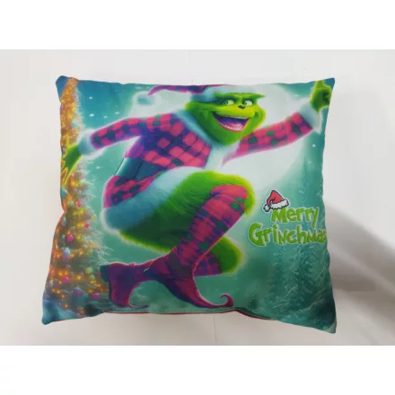 Díszpárna, párna, zöld-pink - Grincs - The Grinch - ÚJ