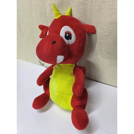 Óriás piros sárkány plüss figura, 70 cm