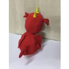 Óriás piros sárkány plüss figura, 70 cm