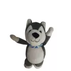 27 cm-es szürke kutyus, kutya plüss figura - Husky - Kinder