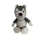 27 cm-es szürke kutyus, kutya plüss figura - Husky - Kinder