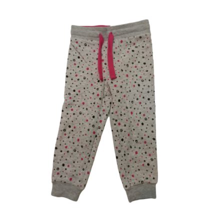 86-92-es szürke-pink pöttyös tréningalsó - Lupilu - ÚJ