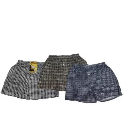 Férfi mintás gombos boxer, alsónadrág csomag, 3 db egyben - Lordan  - ÚJ