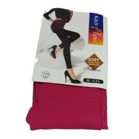   Női M-XXL pink lábfej nélküli leggings jellegű vastagabb harisnya - ÚJ