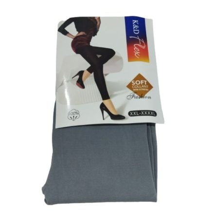 Női 2-4XL szürke lábfej nélküli leggings jellegű vastagabb harisnya - ÚJ