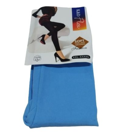 Női 2-4XL kék lábfej nélküli leggings jellegű vastagabb harisnya - ÚJ