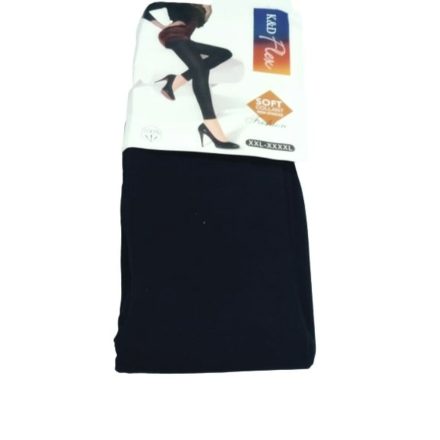 Női 2-4XL fekete lábfej nélküli leggings jellegű vastagabb harisnya - ÚJ