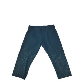 152-es zöld virágos capri leggings