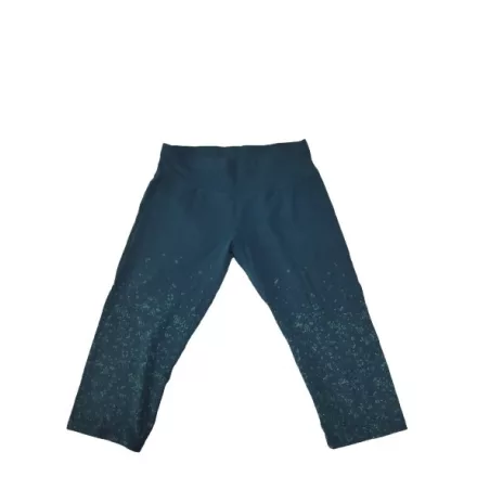 152-es zöld virágos capri leggings